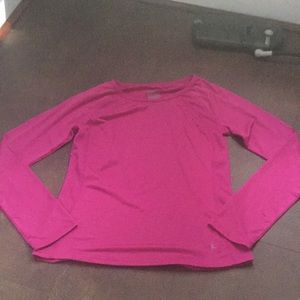 Fuchsia long sleeve quick-dry top